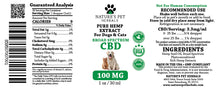 Load image into Gallery viewer, Pure hemp extract for pets - broad spectrum CBD