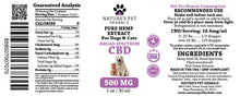 Load image into Gallery viewer, Pure hemp extract for pets - broad spectrum CBD