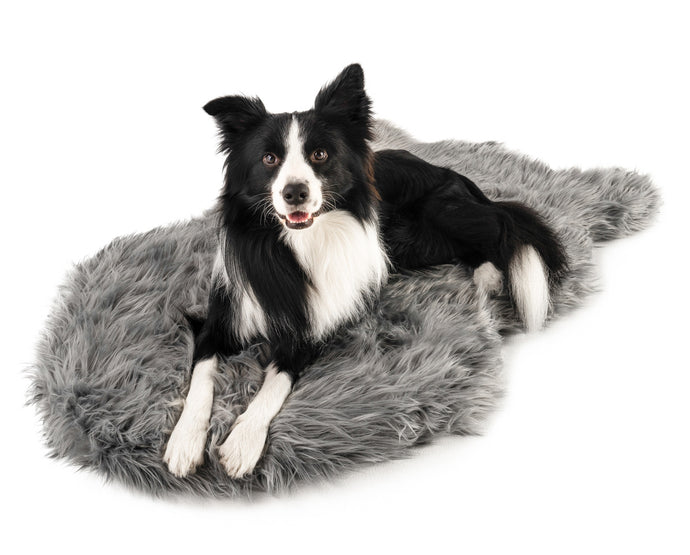 Faux fur orthopedic dog bed