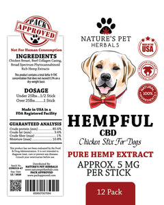 Hempful Chicken Stix CBD treat for dogs