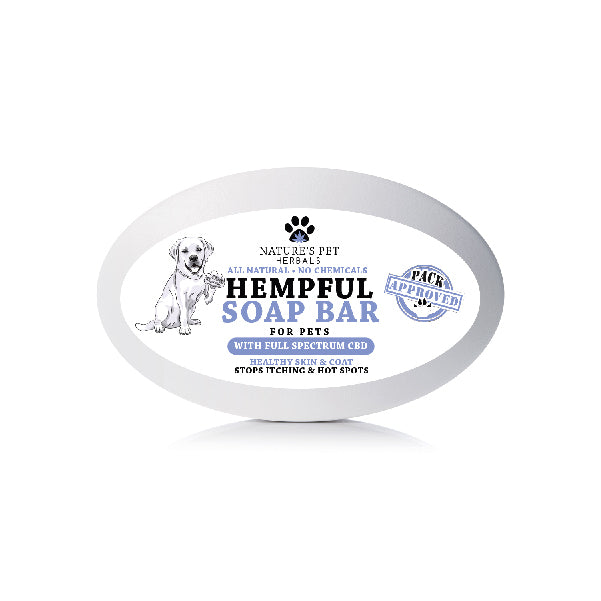 Hempful soap bar for pets with full spectrum CBD