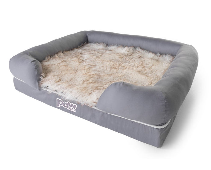 Memory foam bolster bed for pets
